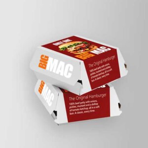 Pearl Burger Box - Food Board 250gsm, 4 Color, 1 Side, Varnish