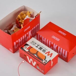 Fried Chicken Box - Takeaway (Type 1) Food Board 250gsm, 4 Color, 1 Side, Varnish