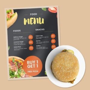 Menu A3 to A4 350Gsm Glossy/Mat Lamination 4 Color, 2 Sides